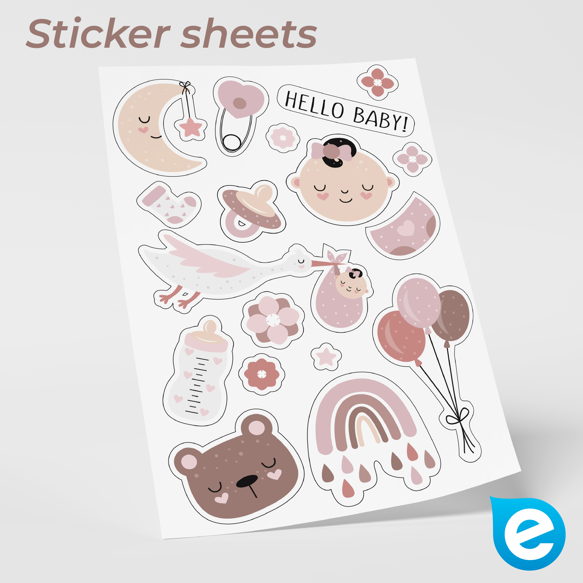 Aesthetic Sticker Sheet Printing