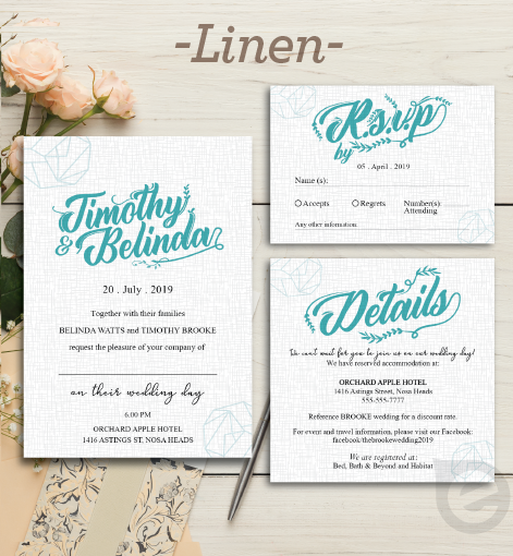 Linen Invitation Printing