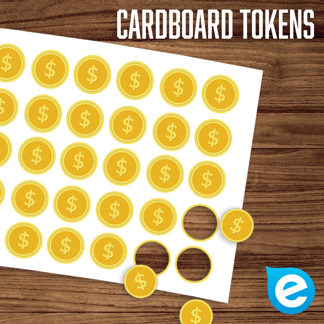 Cardboard token sheets