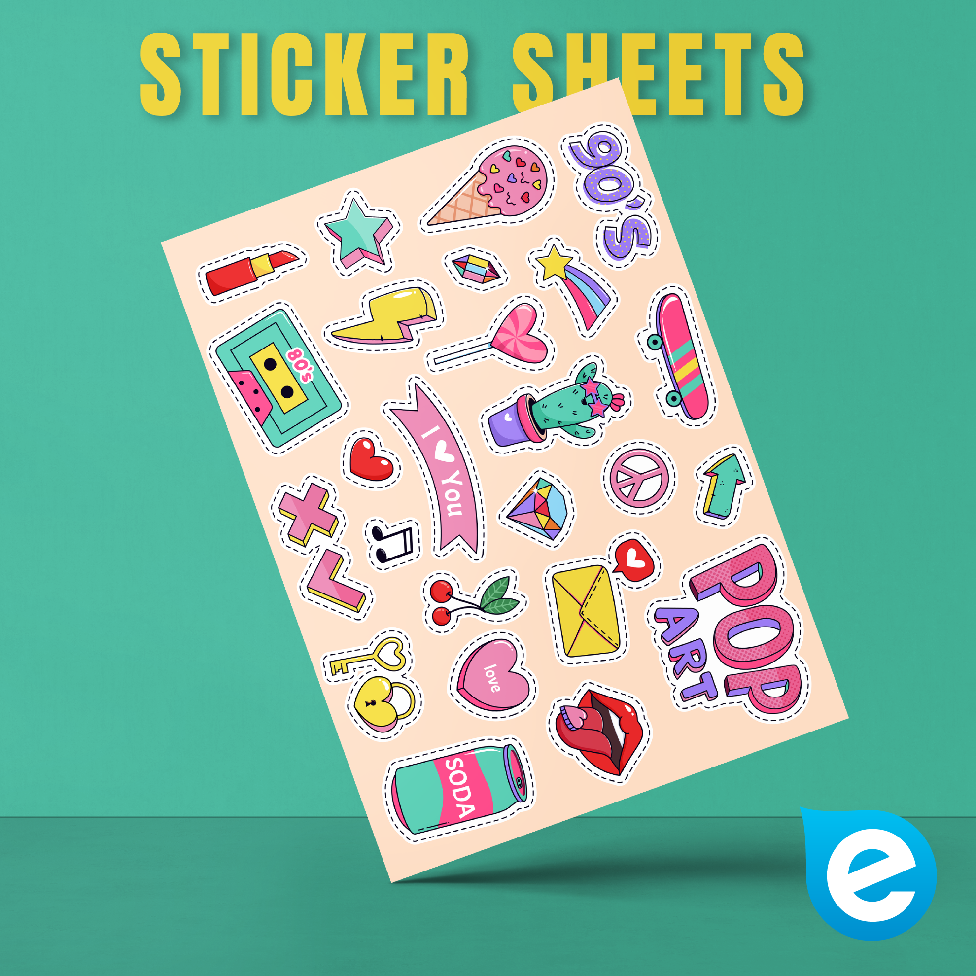 Various Shapes Sticker Sheets
